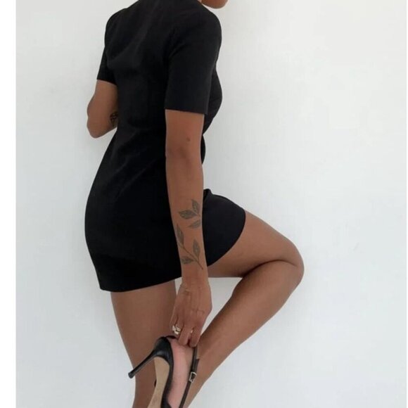 Rumored Mod Black Mini Dress - Picture 2 of 2